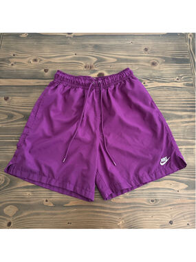 Nike Men's Athletic Shorts Size S Purple Burgundy Dri Fit Lined Running Gym